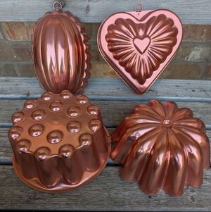 Vintage Set Of 4 Copper Molds